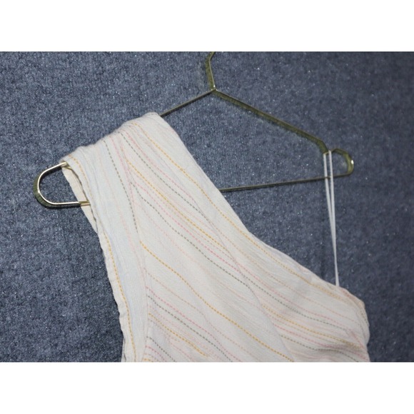 Free People Romper Women 2 Beige Cream BOHO Hot Chip‎ 2" One Shoulder Bohemian - Picture 3 of 12